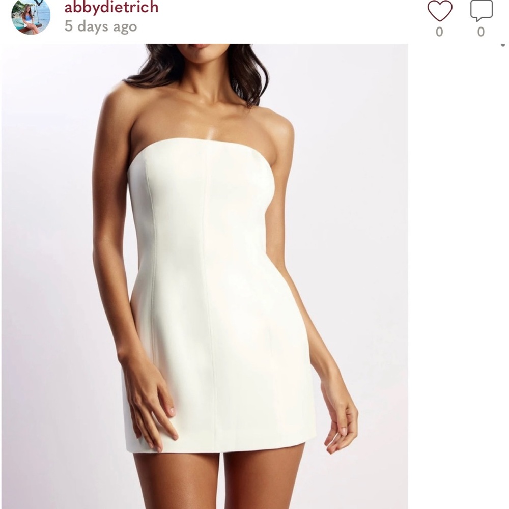 Meshki maci crepe mini dress in white